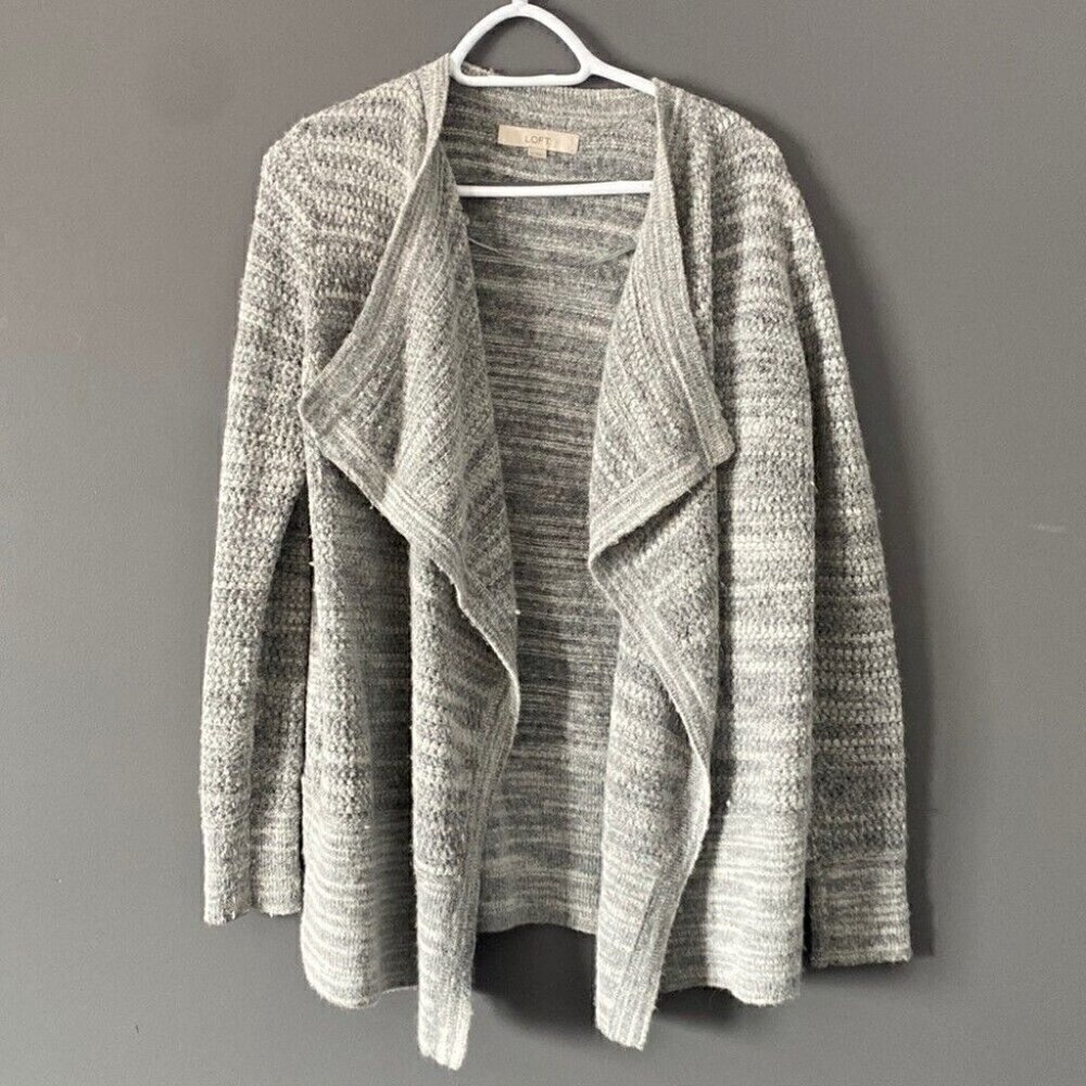 Classic LOFT Drape Cardigan Casual Comfort Effortless Style Minimalist Chic